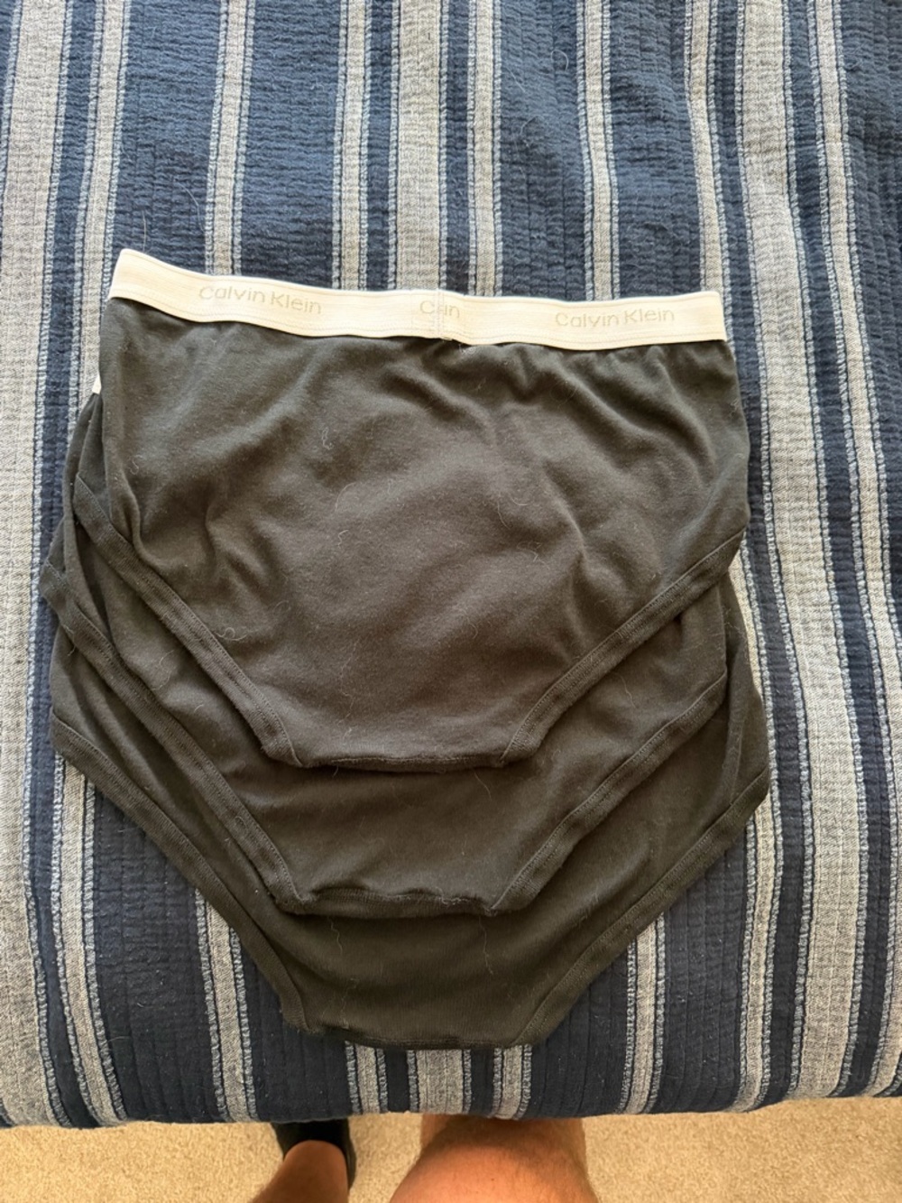 Men's 3 pairs Black Calvin Klein briefs 36W - Picture 4 of 7